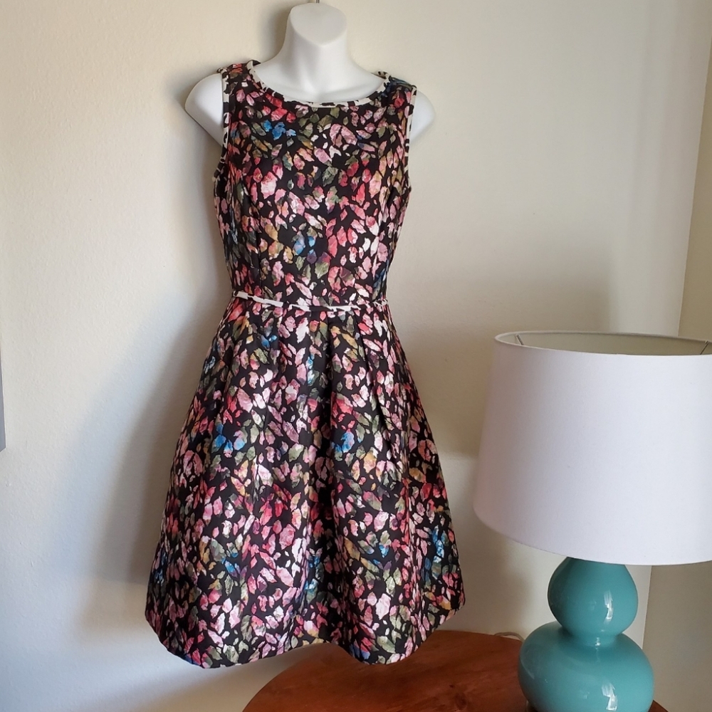 TAHARI fit and flare dress